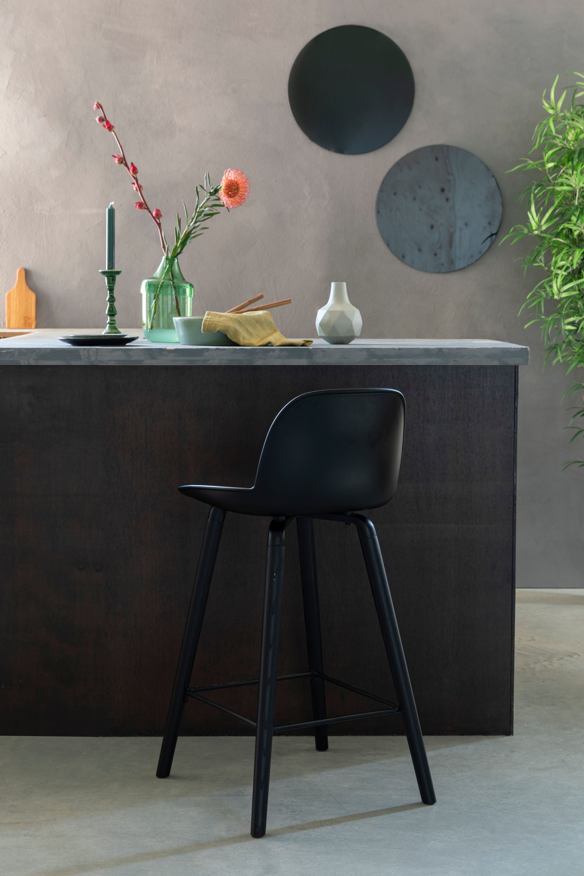 Zuiver Set of 2 Albert Kuip All Black Counter Stool